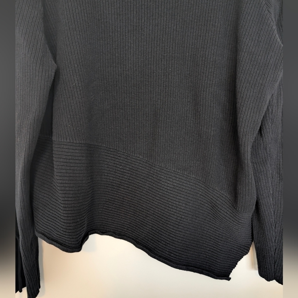 Harley Davidson Motorcycles Black Asymmetrical Sweater Women Size 2XL Wool Blend - Picture 2 of 12
